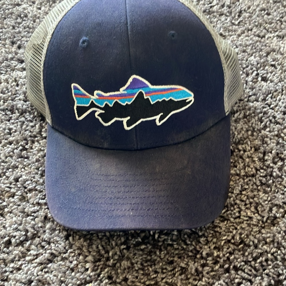 Patagonia Blue and Gray Trucker Hat